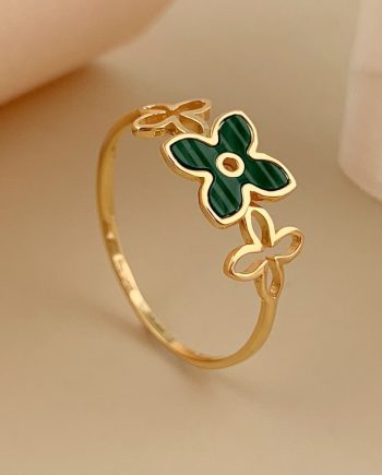 CINCIN ACACIA MALACHITE HIJAU