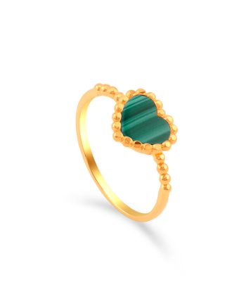CINCIN DOTTED LOVE BATU MALACHITE HIJAU