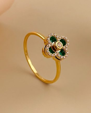 CINCIN WHIRLING CLOVER IZZARA MIDI MALACHITE HIJAU + BATU