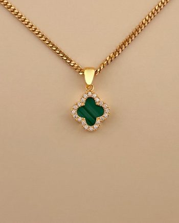 LOKET AMIKA BATU MALACHITE HIJAU