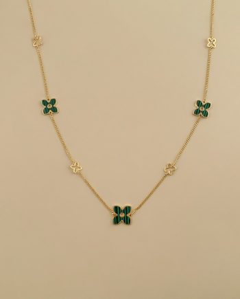 RANTAI LEHER ACACIA MALACHITE HIJAU