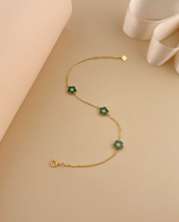 RANTAI TANGAN GAIRA CHAIN MINIMALIS MALACHITE HIJAU