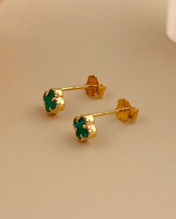 SUBANG PAKU IVY CLOVER MALACHITE HIJAU