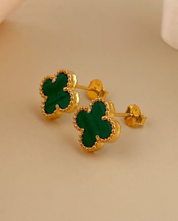 SUBANG PAKU TREFOIL MALACHITE HIJAU