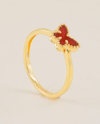 CINCIN VLINDER BATU AGATE MERAH