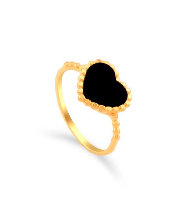 CINCIN DOTTED AMORE BATU AGATE HITAM