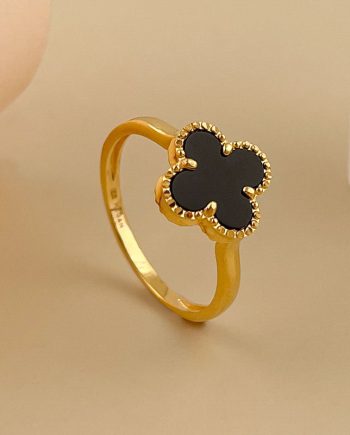 CINCIN BESAR KLOVER BATU AGATE HITAM