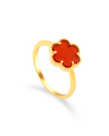 CINCIN FLORALIE BATU AGATE MERAH