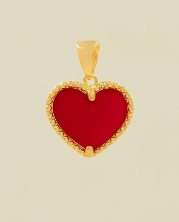 LOKET CINTA HANNA (BESAR) BATU AGATE MERAH