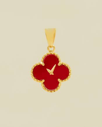 LOKET CLOCK CLOVER MIDI BATU AGATE MERAH
