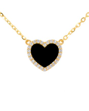 RANTAI LEHER FUN SHIMMERING AMORE BATU AGATE HITAM + BATU