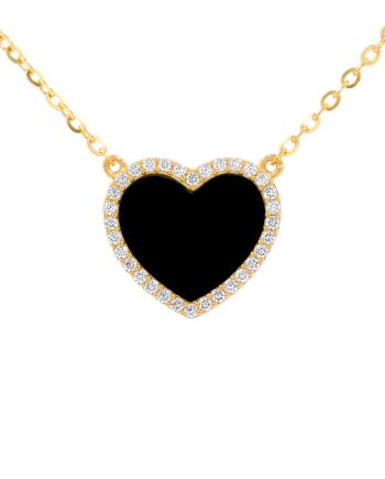 RANTAI LEHER FUN SHIMMERING AMORE BATU AGATE HITAM + BATU