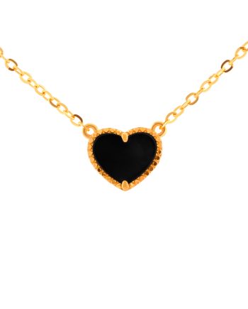 RANTAI LEHER FUN AMORE BATU AGATE HITAM
