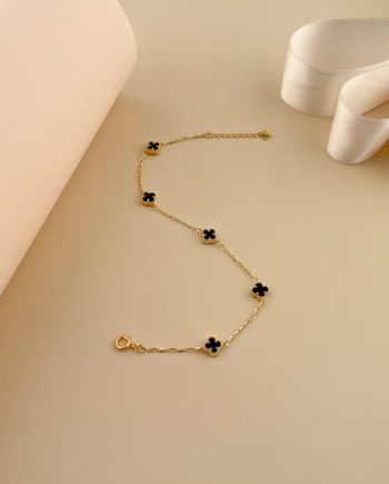RANTAI TANGAN SEMANGGI GRETA BATU AGATE HITAM