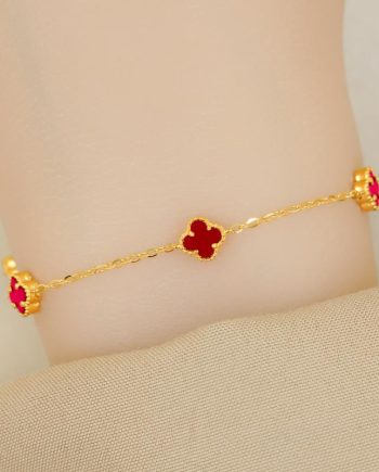 RANTAI TANGAN SEMANGGI GRETA BATU AGATE MERAH