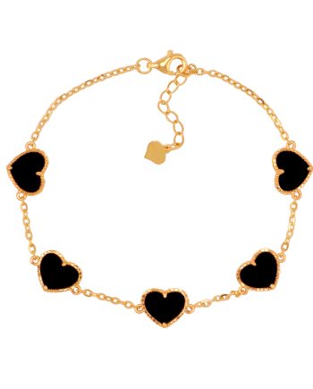 RANTAI TANGAN QUINTINA FUN AMORE MIDI BATU AGATE HITAM