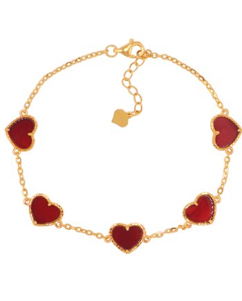 RANTAI TANGAN QUINTINA FUN AMORE MIDI BATU AGATE MERAH