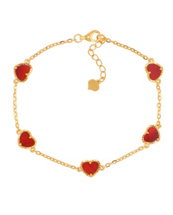 RANTAI TANGAN QUINTINA FUN AMORE PETITE BATU AGATE MERAH