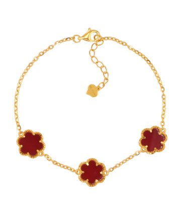 RANTAI TANGAN FLORALIE BATU AGATE MERAH