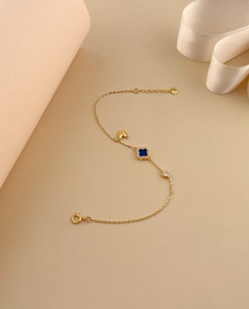 RANTAI TANGAN PECULIAR AMIKA MINI BATU LAPIS LAZULI BIRU