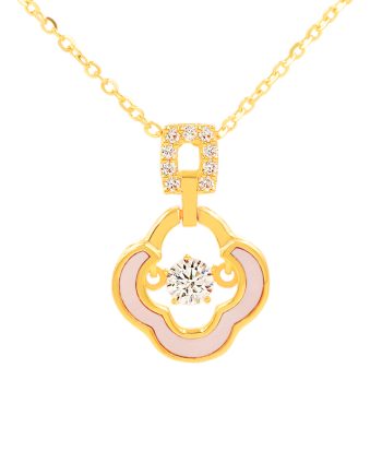 RANTAI LEHER CLEA DANCING STONE MOTHER OF PEARL