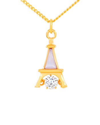 RANTAI LEHER PARIS DANCING STONE MOTHER OF PEARL