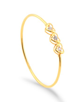 GELANG TANGAN TRI HEARTS DANCING STONE (BUJUR)