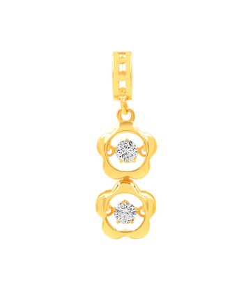 LOKET DUBBEL FLEUR DANCING STONE