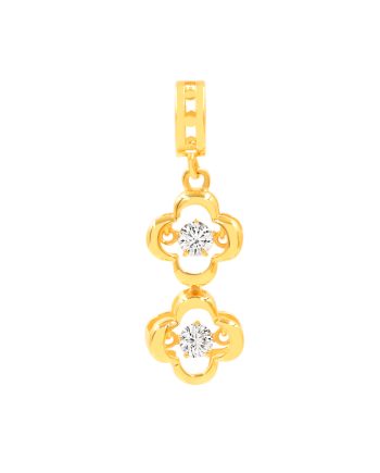 LOKET DUBBEL CLOVER DANCING STONE