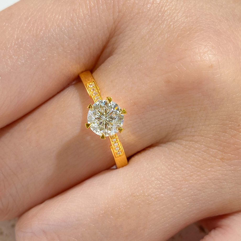 CINCIN MOISSANITE BELLISE POTONGAN BULAT