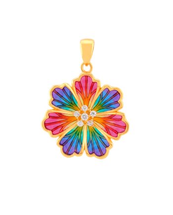 LOKET ENAMEL BLOSSOM MOISSANITE