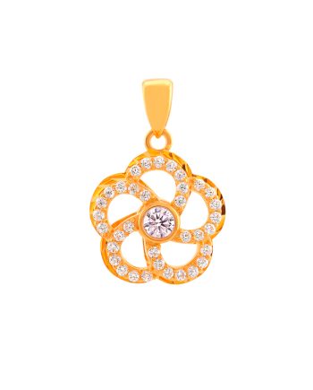 LOKET WHIRLING DAHLIA FLORAL MOISSANITE