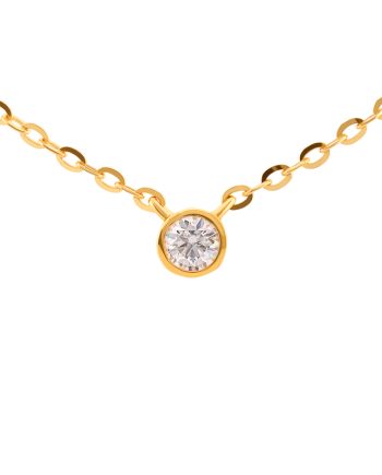 RANTAI LEHER GLEAMING ALENA MOISSANITE (KECIL)