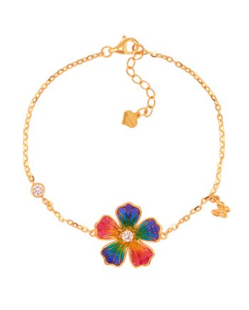 RANTAI TANGAN ENAMEL BLOOM MOISSANITE